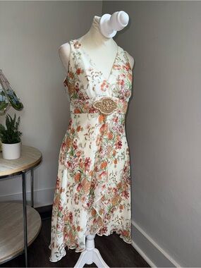 Speckles Floral Dress w Beading